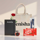 Personalized Notebook & Bag Gift Set for Her with Pen, Candle & Chocolates SK-1652