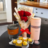 Rose Day Special Gift Set Wiith Wellness, Chocolates & Personalized Keepsakes SK-1654