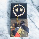 Elegant Pearl Stud Earrings & Bracelet Set SPM-522