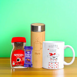 Cozy Love Coffee Gift Set with Personalized Bottle SPM-545