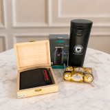 Stylish Premium Gift Hamper for Him with Wallet, Personal Care & Sweet Treats