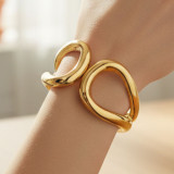 High-Fashion Chunky Gold-Tone Open Cuff Bracelet