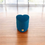 Small Blue Heart Ring Box BOX-45