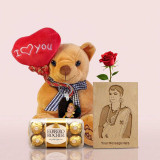 Personalized Sweet Love Surprise Teddy & Chocolate Gift Set SPM-577
