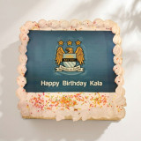Black Forest Football Love Photo Cake (Print Any Photo on Cake) - 2lbs