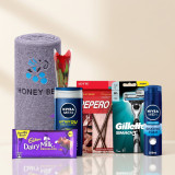 Men’s Personal Care & Chocolate Gift Hamper with Rose