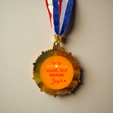 Exclusive Personalized ‘World’s Best Girlfriend’ Gold Medal with Custom Name Tol-54