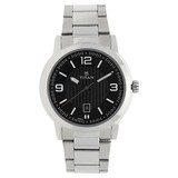 Titan Steel Case Black Dial Analog Watch for Men (1730SM02)