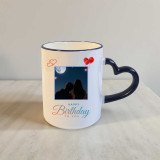 Birthday Personalized Blue Handle Mug JNK-6510