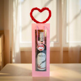 Valentine's Day Gift Bag with Red Wine & Teddy Keychain JNK-6523
