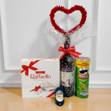 Heartfelt Romance Gift Set with Wine, Chocolates & Timeless Keepsake SK-1871