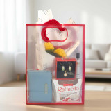 Premium Gift Combo with Chocolates, Wallet & Crochet Bouquet for Her JNK-6554