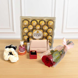Luxury Gift Set With Ferrero Rocher, Perfume & Beauty Treats SK-1882