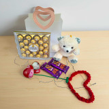 Romantic Teddy & Chocolate Gift Set with Candle SK-1926