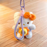 Hello Kitty with Purple Strap Keychain & Orange Bow 5.5" VT-1374