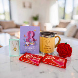 Red Rose, Heart Pendant & Engraved Mug Gift Set SPM-686