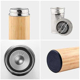 Personalized Anniversary Bamboo Bottle with Engraved Name & Hand-with-Ring Design – 500ml SPM-689