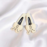 Classic White Bow Hair Clips HC-284