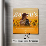 Custom Name, Message & Photo Women’s Day Fridge Magnet SK-1981