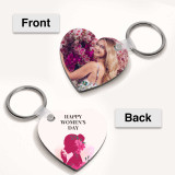Personalized Women’s Day Heart Keychain with Photo SK-1984