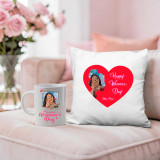 Women’s Day Custom Recipient Photo & Name On Cushion & Mug Sk-1999