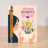 Personalized Women’s Day Appreciation Gift – Bamboo Pen & Card Set SPM-706