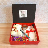 Love Gift Box with Teddy Keychain & Socks for Her JNK-6712