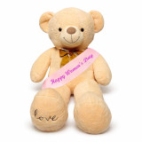 47-Inch Cream Teddy Bear with Women’s Day Pink Sash Gift SK-2041