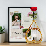 Romantic Glass Vase & Personalized Photo Frame Gift Set SK-2044