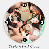 Custom Family Round Wall Clock – Heartfelt & Unique Gift SK-2079