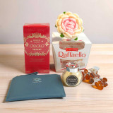 Women's Wallet, Treats, Beauty Essentials & Crochet Rose Gift Set BPL-1083