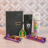 Premium Gift Combo with Custom Diary, Mug & Chocolates DKG-23