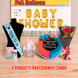 Mom-To-Be Surprise Set – Cake, Sweets, Rose Bouquet & Party Deco SK-2111