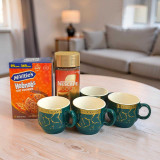 Premium Coffee Time Gift Set – Mug Set with Stand, Decaf Coffee & Cookies SK-2113