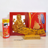 Personalized Nepal Map, Ganesh Statue & Snacks