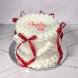 Customizable 2 Pound Cake with Satin Ribbon Bow – Choose Your Flavor BRT-CK-3