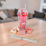 Mini Cute Gift Hamper – Pink Tumbler, Hello Kitty Bracelet, Raffaello Chocolate & Hair Clip DKG-44