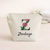 Floral Alphabet Z Custom Organizer Pouch DKG-80