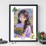 Custom A4 Black Photo Frame with Name Print DKG-107