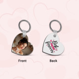 Personalized Best Friend Forever Heart Keychain with Photo