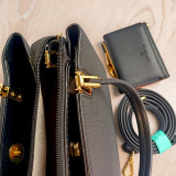 Chrisbella Stylish Black Shoulder Handbag Set