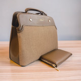 Chrisbella Stylish Khaki Color Side Bag with Purse