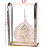 Silver Ganesh Ji Sitting on Beautiful Silver Peepal Leaf