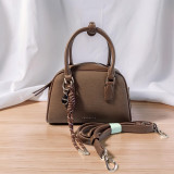 Chrisbella Coffee Color Handbag with Adjustable Crossbody Strap