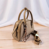 Chrisbella Beige Color Handbag with Adjustable Crossbody Strap