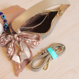 Chrisbella Beige Color Bucket Handbag with Adjustable Crossbody Strap