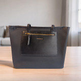 Chrisbella Black Color Side Bag with Zipper Pocket