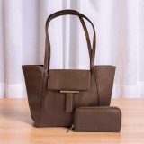 Chrisbella Coffee Color Side Bag with Magnetic Lock & Purse 2U012506141coffee