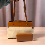 Chrisbella Two-Tone Handbag With Matching Purse