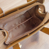 Chrisbella Cream & Brown Mini HandBag with Long Strap